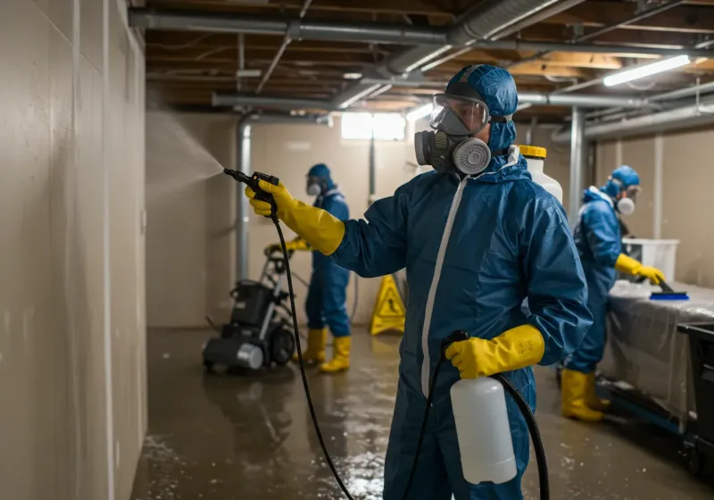 Basement Sanitization and Antimicrobial Treatment process in Trenton, NC